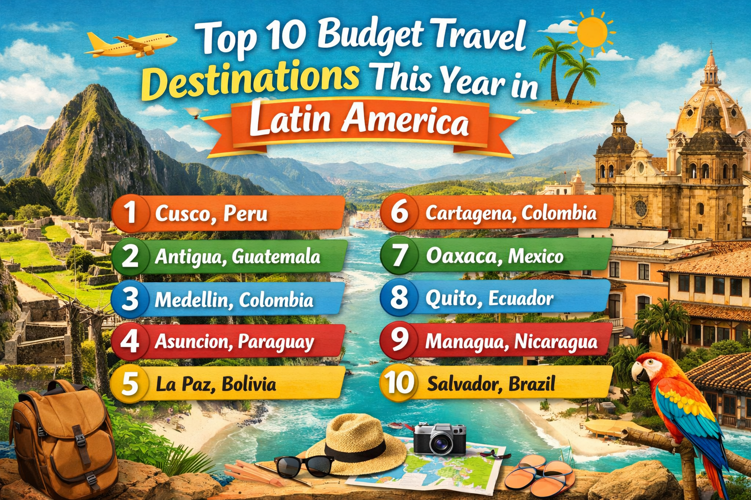 Top10 Budget Travel Destinations This Year