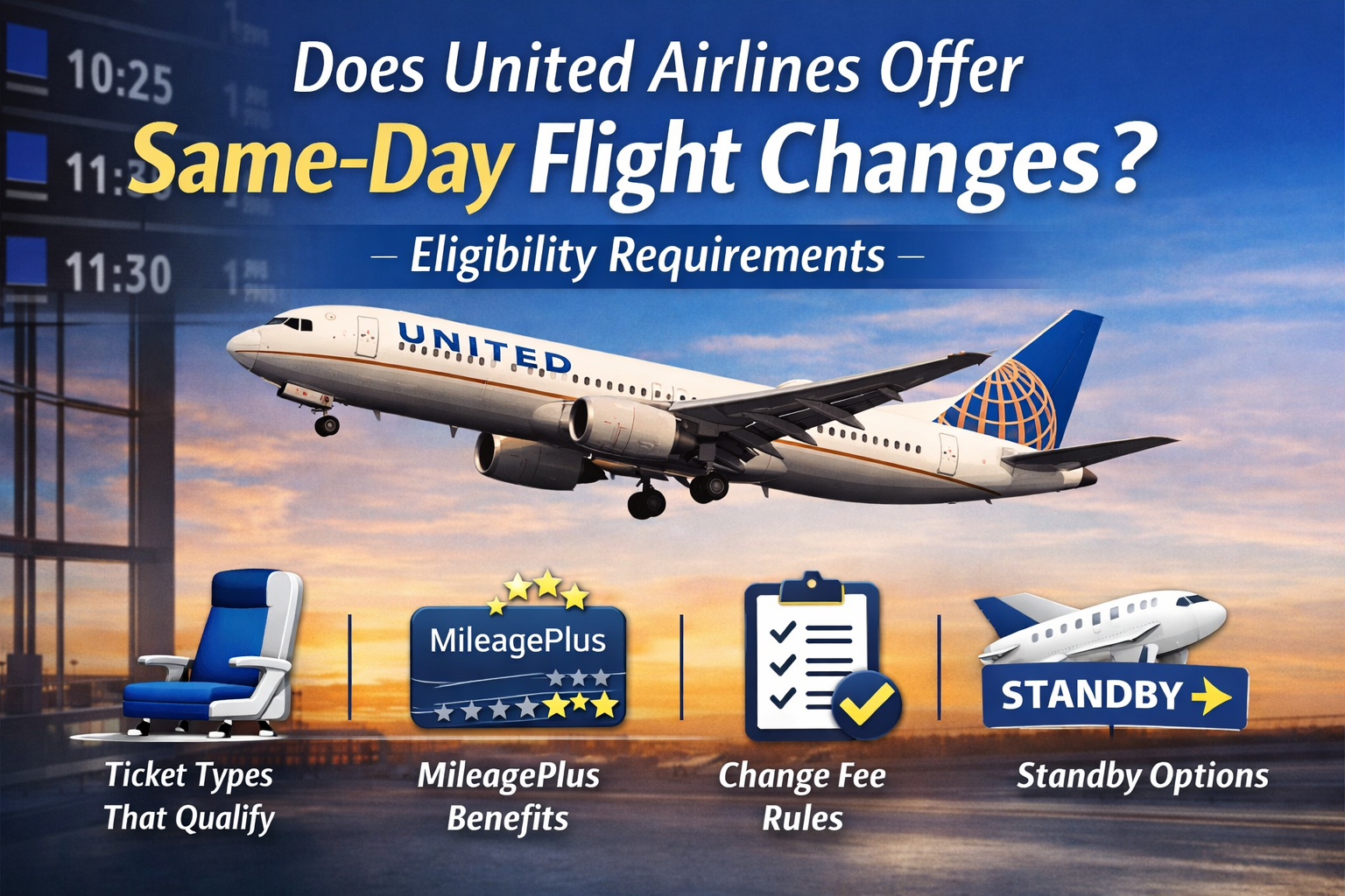 Does United Airlines offer same-day flight changes