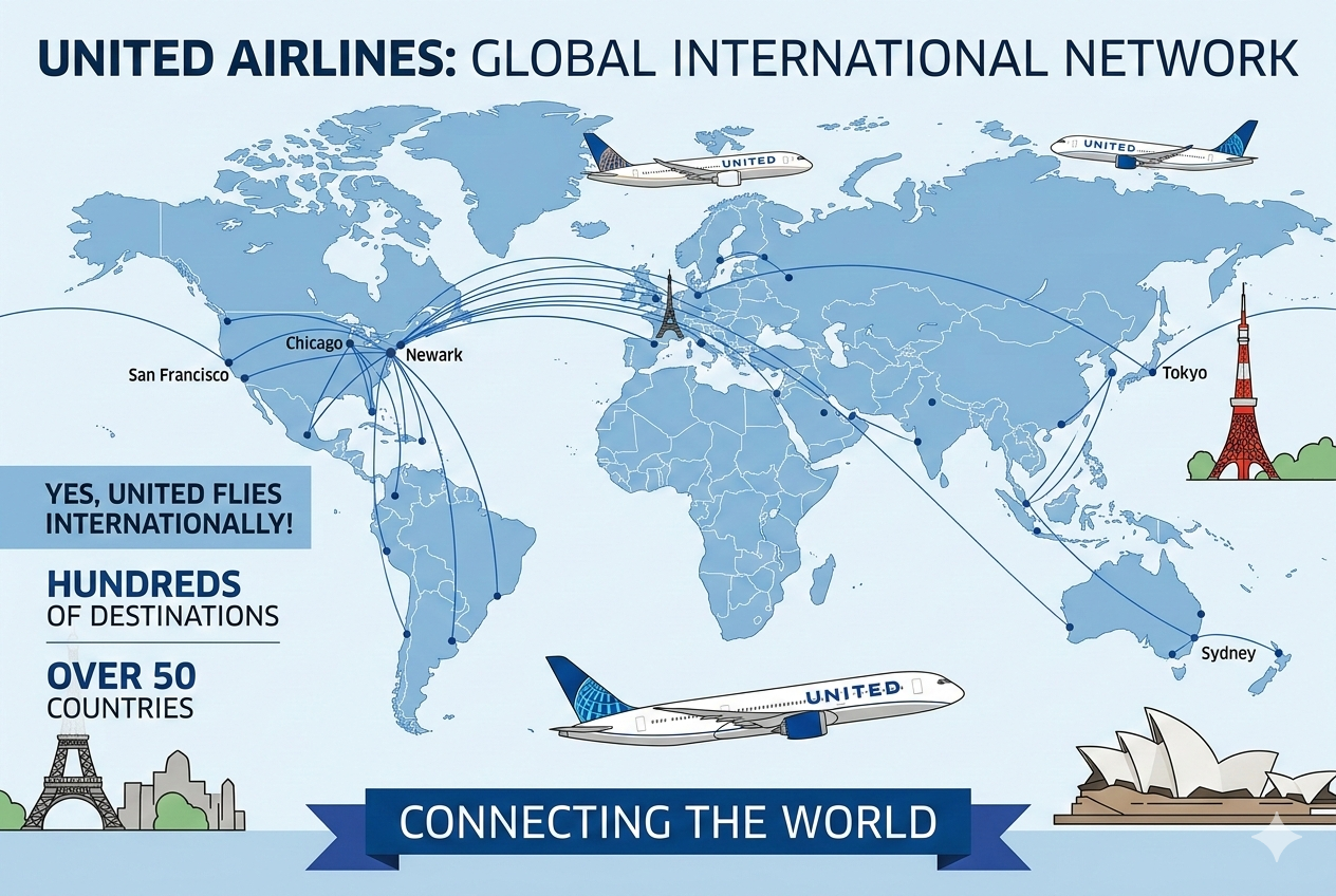 Does United Airlines do international flights?