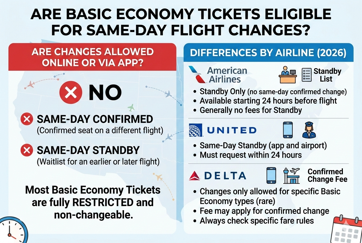 Are Basic Economy tickets eligible for same-day flight changes
