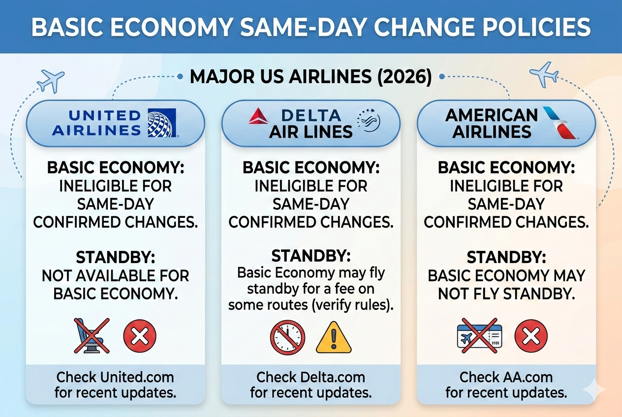 Are Basic Economy tickets eligible for same-day flight changes