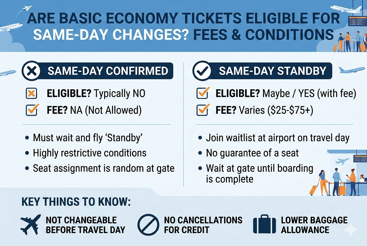 Are Basic Economy tickets eligible for same-day flight changes