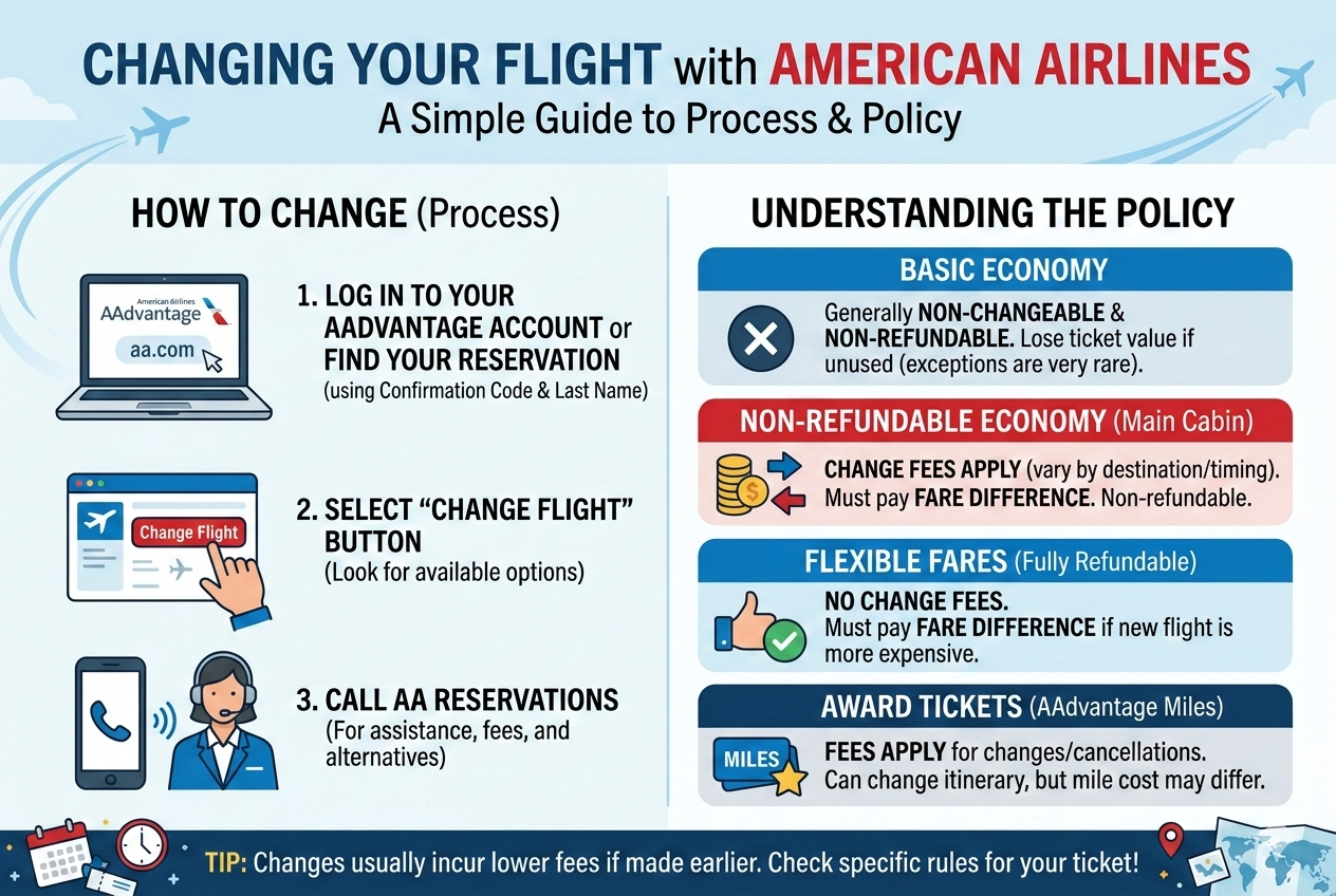 How do I change my flight with American Airlines